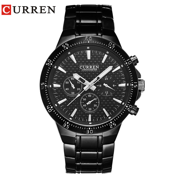 Curren blackcat quartz analog