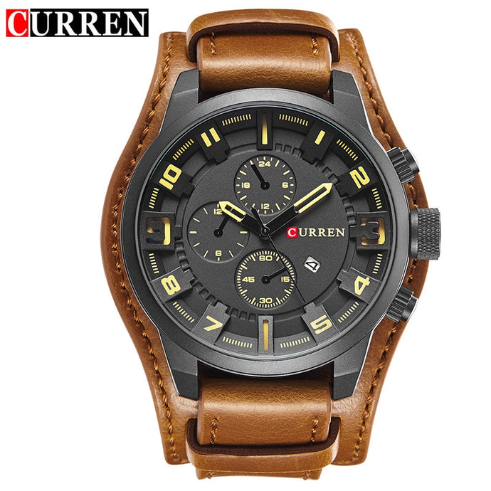 CURREN Watch Men Military Quartz