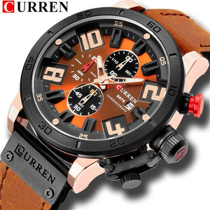 CURREN Men's Military Leather Sports