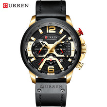 Load image into Gallery viewer, CURREN Mens Watches Top Brand Luxury Leather Sports
