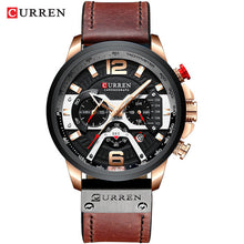 Load image into Gallery viewer, CURREN Mens Watches Top Brand Luxury Leather Sports