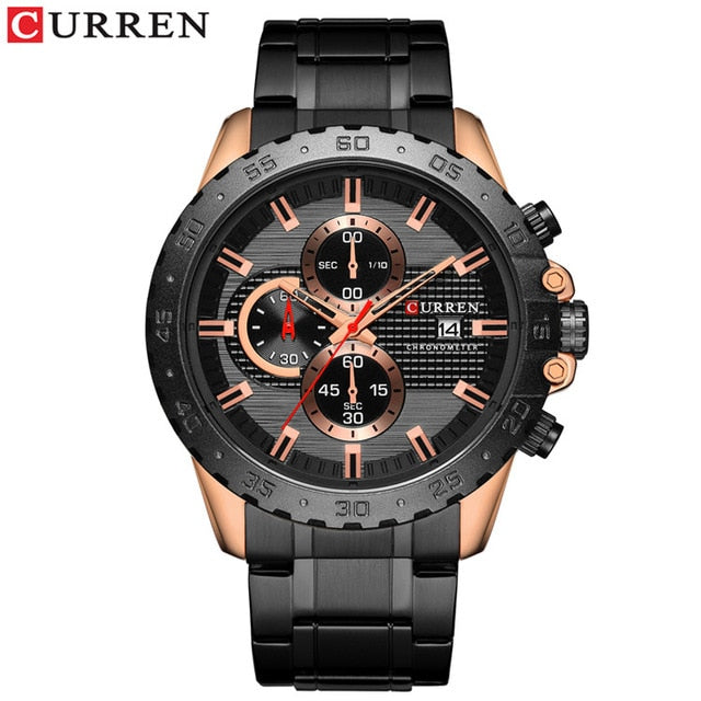 Luxury Brand CURREN Quartz Watches Stainless Steel
